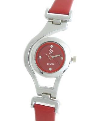 New Fashion Casual Red color watch Famous Brand Quartz Watch Wristwatch 1