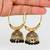 Party Wear Gold Oxidised Black color bead Bali cum Jhumka Earrings for Women