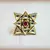 Star design kundan adjustable ring