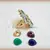 New Fusion art, kundan and ad stud changeble stone ring