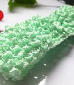 Crochet Knitted soft Elastic NewBorn BabyGirl Sage Green Headband