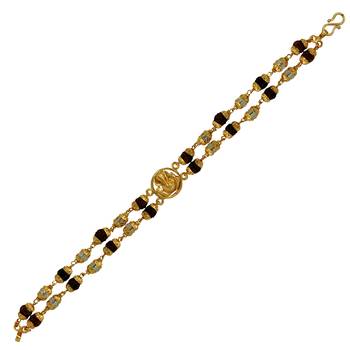 rudraksh beads Gold Plated Bracelet for Men 1