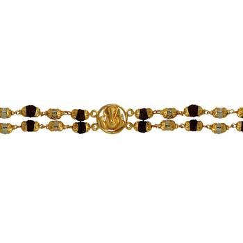 rudraksh beads Gold Plated Bracelet for Men 2