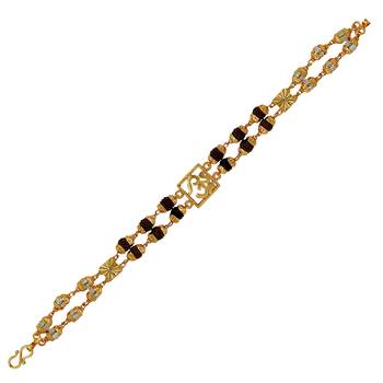 rudraksh beads Gold Plated Bracelet for Men 1