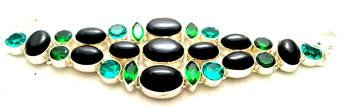 Stylish big stone silver plated junglee bracelet 1