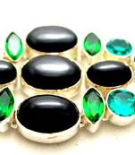 Stylish big stone silver plated junglee bracelet