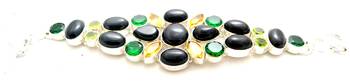 Stylish big stone silver plated junglee bracelet 1