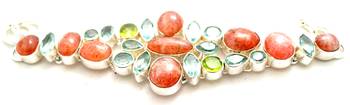 Stylish big stone silver plated junglee bracelet 1
