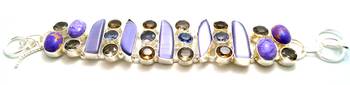 Stylish big stone silver plated junglee bracelet 1