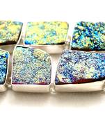 Stylish big stone silver plated junglee bracelet