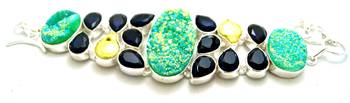 Stylish big stone silver plated junglee bracelet 1