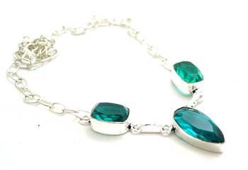 Sizzling Silver plated crystal necklace 1