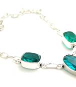 Sizzling Silver plated crystal necklace