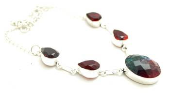 Sizzling Silver plated crystal necklace 1