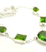 Sizzling Silver plated crystal necklace