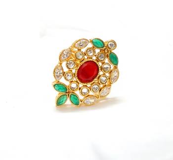 Premium quality adjustable antique polki rings 1