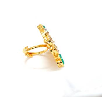 Premium quality adjustable antique polki rings 2