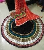 Black plain cotton ghagra choli
