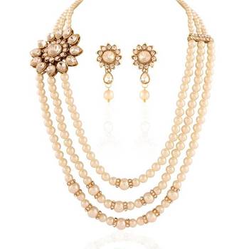 Delightly Gold Plated Australian Diamond Stone  Necklace Set 2
