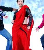 Kajal Agarwal Red Bollywood Replica Saree