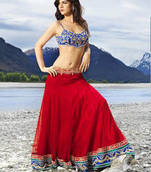 Maria Sokolovski Crunch Red Saree