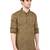 Brown plain banarasi blended khadi kurta pyjama
