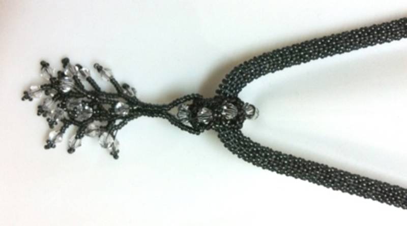 Sliver Falls- Silvery grey necklace