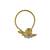 Affinity Jewellers Stylish Floral Shaped Small American Diamond Nail Ring Gold Plated