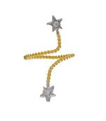 Affinity Jewellers Stylish Star Shaped Small American Diamond Nail Ring Gold Plated