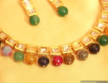 Multicolour Kundan Meenakari Necklace Sets 3
