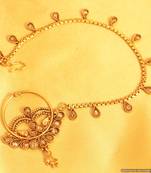 Antique Gold Look Zircon Bridal Nose Ring