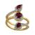 Precious Sterling Silver Ruby & Topaz Ring by Allure jewellery