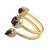 Precious Sterling Silver Ruby & Topaz Ring by Allure jewellery