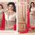 Cream cotton embroidered semi stitched salwar with dupatta