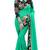 green plain chiffon saree With Blouse