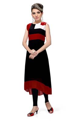 Multicolor Printed Georgette Stitched Kurti 1