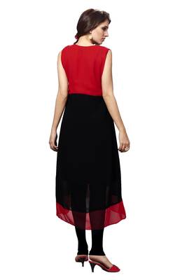 Multicolor Printed Georgette Stitched Kurti 2