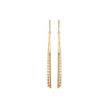 Imported Rich With Golden Chain Studded Trendy Fashion Anti Glossy Earring 1