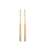 Imported Rich With Golden Chain Studded Trendy Fashion Anti Glossy Earring