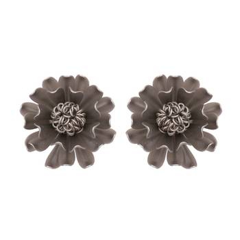 Imported Rich Black Flower Studded Beautiful Trendy Fashion Stud For Womens 1