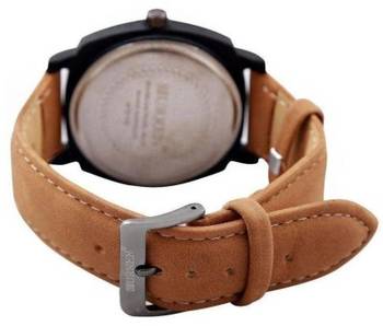 New Fashion Casual Brown color Leather Strap stylist Quartz Watch Wristwatch 2