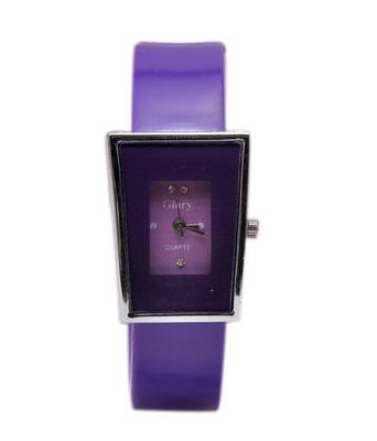New Fashion Casual purple color stylist Rubber strap Women's wear Quartz Wristwatch 1