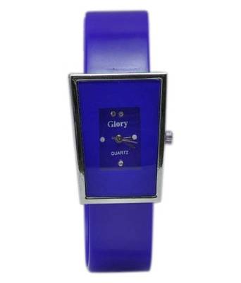 New Fashion Casual Blue color stylist Rubber strap Women's wear Quartz Wristwatch 1