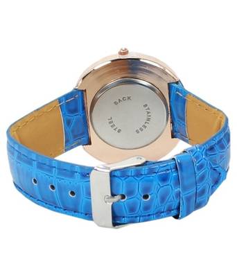 New Fashion Blue color stylist  women's wear Leather strap Quartz Wristwatch 2
