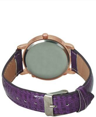 New Fashion Purple color stylist  women's wear Leather strap Quartz Wristwatch 2