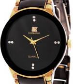 New Fashion Golden and black colour stylist Latest 2016  Wristwatch