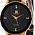 New Fashion Golden and black colour stylist Latest 2016  Wristwatch