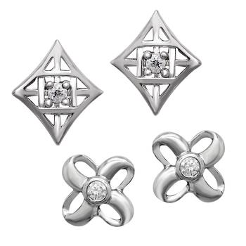 Combo of two Stud Earrings with Crystal Stones 1