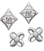 Combo of two Stud Earrings with Crystal Stones