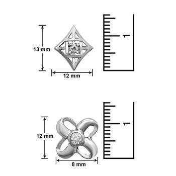 Combo of two Stud Earrings with Crystal Stones 3